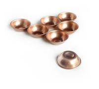 Ensemble de 7 bols de méditation vintage en laiton de style tibétain pour décoration d'intérieur et rangement de petites pièces (rouge)