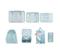 Ensemble de 7 Cubes D'emballage pour Valises, Organisateurs de Bagages, Sacs à Bagages Pliables, Sac Organisateur de Valise avec Sac de Rangement étanche pour Chaussures,