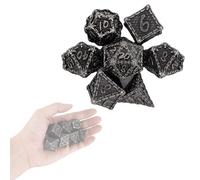 Ensemble de 7 Dés en Métal à Écailles de Poisson, Dés Polyédriques en Métal Massif, Compatibles avec Les Jeux de Rôle, Les Jeux de Société et Les Jeux de Cartes