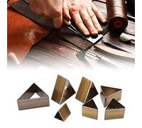 Ensemble de 7 emporte-pièces en cuir triangulaires de tailles différentes pour le bricolage - moules de découpe creux pour l'artisanat à domicile et le travail du cuir