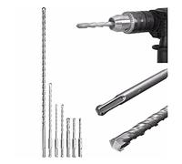 Ensemble de 7 forets à maçonnerie SDS Plus - Forets à percussion électrique de 6 à 12 mm for béton, brique et pierre - Dispositif à pointe en carbure durable