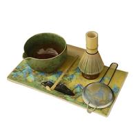 Ensemble de 7 fouets à matcha, facile nettoyer, ensemble et bols polyvalents, kit robuste avec passoire pour préparer le matcha