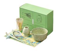 Ensemble de 7 fouets à matcha japonais de 500 ml, bol à matchas en bambou naturel, cuillère à tamis et torchon pour les amateurs de matchas, cadeau de méditation