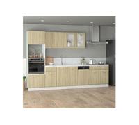 vidaXL Ensemble de meubles de cuisine Lyon – 7 pièces chêne Sonoma