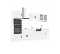 Vidaxl Ensemble D'armoires Cuisine 7pcs Kalmar Blanc Bois D'ingénierie Blanc