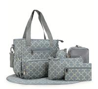 Ensemble de 7 pièces Aboutbaby, sac à langer et porte-bébé grande capacité - Sac fourre-tout multifonction robuste avec porte-bébé, compatible avec poussette, organiseur et rangement pour vêtements (b