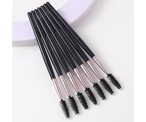 Ensemble de 7 pièces de bâtons de mascara noirs, convient pour la croissance des sourcils et des cils, réutilisable, comprend brosse à sourcils, brosse à ombre à paupières, brosse spirale et plus Poly