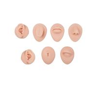 Ensemble de 7 pièces d'entraînement artistique cosmétique comprenant 7 surfaces d'entraînement réutilisables en silicone texture réaliste pour la pratique de la peau
