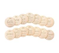 Ensemble de 7 pièces en bois gravé double face pour bébé - Parfait pour capturer des moments précieux pour les nouveaux parents, coffret cadeau pour nouveau-nés 0 à 12 mois (taille : 7)