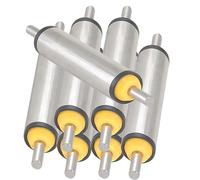 Ensemble de 7 Rouleaux de convoyeur en Acier galvanisé - Rouleaux de Rail de 25/38/50/60 mm pour tondeuses à Bois et Applications industrielles - Argent - Longueur : 50 mm/2" x 600 mm (23,6"