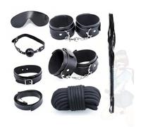 Ensemble de 7 sangles de soutien en cuir noir pour le yoga, équipement d'exercice pour studio de yoga, combinaison multifonctionnelle