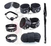 Ensemble de 7 sangles Pilates en cuir noir pour étirer les mains et les jambes, design ajustable, adapté au yoga et aux exercices de transition posturale en intérieur