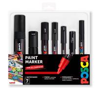 Ensemble De 7 Stylos POSCA (PC-17K, PC-8K, PC-5M, PC-3M, PC-1M, PC-1MR, PCF-350)