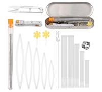 Ensemble de 74 aiguilles à perler pour la fabrication de bijoux, différentes tailles