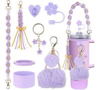Ensemble de 8 accessoires pour gobelet Stanley de 20 oz, 30 oz et 40 oz avec anse, comprenant une dragonne, un embout de paille,
