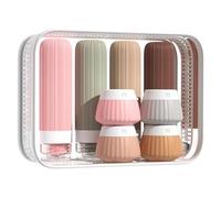Ensemble de 8 articles toilette voyage, contenants, pot crème en silicone anti-fuite Pour Bagages(Color 4)