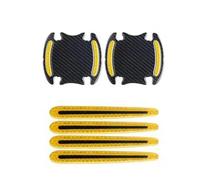 Ensemble de 8 Bandes réfléchissantes pour Voiture, réflecteurs, Bandes d'avertissement, caches pour Pare-Chocs, poignées de Porte et poignées de Porte, Accessoires extérieurs de Voiture