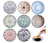 Ensemble De 8 Bols En Céramique Pour Dips Et Épices, Bols En Porcelaine Résistants À La Chaleur, Parfaits Pour Snacks, Desserts Et Garnitures (Ø 10 cm, Multicolore)