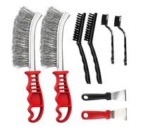 Ensemble de 8 Brosse Metallique, Brosse Métallique en Acier Inoxydable pour Nettoyer Efficacement la Cuisine, Les Fours Et Les Surfaces Métalliques Et Espaces de Joints Difficiles d'accès