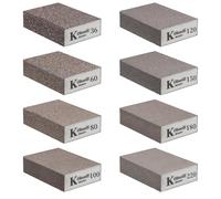 Ensemble de 8 Cale a Poncer - Papier abrasif 80-1000 Grains - Professionnelles Papier Poncage - Eponge Abrasive avec Surface de ponçage précise