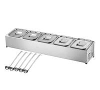 Ensemble De 8 Casseroles, Étagères À Épices En Acier Inoxydable Avec Couvercles Et Cuillères, Support À Condiments Sur Pied À 2 Rangées, Étagère De Rangement Pour Confitu,C-88X18X16CM/35X7X6IN