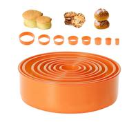 Ensemble de 8 emporte-pièces ronds,Ensemble d'emporte-pièces pour faire des beignets, des découpoirs à scones,de la pâte fondante pressée à la main,Ensemble de découpoirs à pâte fondante la pâtisserie