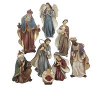 Ensemble de 8 figurines de la Nativit en r sine Kurt Adler de 15,8 cm