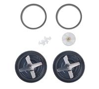 Ensemble de 8 lames de rechange pour extracteur de jus, accessoires de lame en acier inoxydable avec patins antichocs et joints d’étanchéité, compatible avec les mixeurs 600 W et