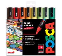 Ensemble De 8 Marqueurs POSCA PC-5M Spectrum Avec Porte-Monnaie Cadeau