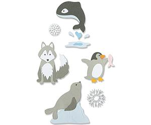 Ensemble de 8 matrices Sizzix Thinlits Arctic Animals par Jennifer Ogborn | 666013 | Chapitre 4 2022