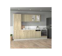 Ensemble de 8 meubles de cuisine "Lyon" en chêne Sonoma 3307655