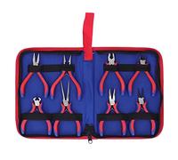 Ensemble de 8 Mini Pinces, Mécanicien de 5 Pouces, Sac de Transport Enroulable Inclus, Ensemble de Pinces Fines pour Bricolage, Fabrication de Bijoux Artisanaux avec Étui de Transp