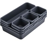 ensemble de 8 Organiseurs de Tiroirs, Séparateurs de Tiroirs de Bureau En Plastique, Boîte De Rangement Pour Le Bureau Et La Maison, Boîte De Séparation Pour Le Maquillage, Les Bijoux Et Les Gadgets(g