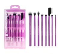 Ensemble de 8 pinceaux de maquillage Real Techniques Everyday Eye Essentials, pinceaux pour les yeux pour le liner, l'ombre à paupières, les sourcils & les cils, pratique pour les voyages, coffret cad