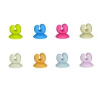 Ensemble de 8 Porte-brosses à Dents en Silicone Multicolores à ventouses, Support de Rangement sans perçage. Convient aux rasoirs,Support Brosse a dent Murale,Porte Brosse à Dents Mural.