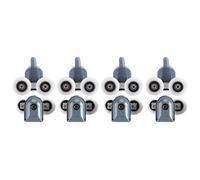 Ensemble de 8 rouleaux de porte de douche, 4 supérieurs et 4 inférieurs, roulettes pour chariot porte coulissante en verre de salle de bain