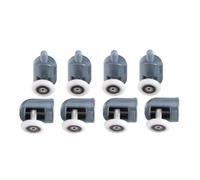 Ensemble de 8 rouleaux de porte de douche, galets de remplacement pour portes coulissantes en verre de salle de bain, 4 supérieurs et 4 inférieurs