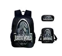 Ensemble de 8 sacs d'école Jurassic World Classic, sac à dos, trousse et sac à bandoulière en toile,