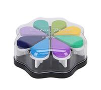 Ensemble de 8 Tampons Encreurs en Forme de Pétale, Multicolore, pour Cartes, Timbres, Scrapbooking et Loisirs Créatifs