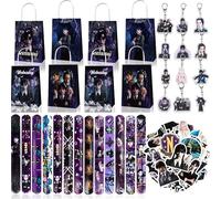 Ensemble de 86 pièces Bracelet à pression, sac cadeau, autocollants, porte-clés Pour garçons et filles