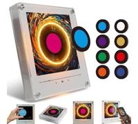 Ensemble De 9 Aimants De Réfrigérateur Rétro Musicaux avec Lecteur Programmable NFC, Mini-Jukebox 128 Mo avec Lumière LED Et Aimant Musical pour Réfrigérateur (Cadeaux Audio).
