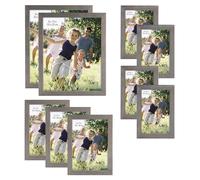 Ensemble de 9 cadres en bois MCS Gallery, gris (65617)