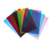 Ensemble de 9 Filtres à Gel Couleur en PVC pour Flash Stroboscopique, Correction de L'équilibre des Couleurs et Éclairage D'accent pour Fêtes et Projets Couleur Aléatoire