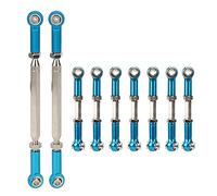 Ensemble de 9 pièces de bielles en alliage d’aluminium pour voiture RC WL Toys 1/10 K949, pièces de rechange usinées avec précision par CNC, haute résistance et durabilité pour la (Bleu K949-015B)