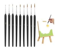 Ensemble De 9 Pièces Pinceaux De Peinture Acrylique - Pinceaux pour Aquarelle, Gouache Et Nail Art, Idéal pour Enfants Et Travaux De Précision,Pinceau Aquarelle,Petit Pinceau Peinture Au Numero