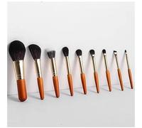 Ensemble de 9 pinceaux cosmétiques, Mini pinceaux de maquillage portables de pinceaux à poudre libre Super doux, outils de maquillage
