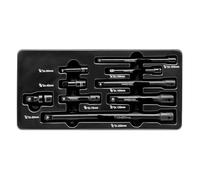 Ensemble de 9 rallonges à impact (1/2", 3/8" et 1/4") for douilles, cliquets outils réparation (noir) De Tournevis Hexagonal Souple