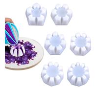 Ensemble de à fleurs en Silicone - 6 pièces, fournitures d'art fluides en acrylique, passoire à fleurs multi-fentes 5-10 emplacements, outils de versement de pour artistes | Création