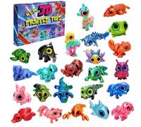 Ensemble De Animaux Articulés Imprimés En 3d, Fidget Flexible De 24