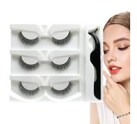 Ensemble de autocollants - artificiels naturels réutilisables, à coller doucement pour un coiffage facile, idéal pour le maquillage, les fêtes quotidiennes, les rendez-vous, le look des